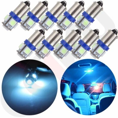 Panel de instrumentos LED azul hielo BA9S 12V 3886X 5050 luces de tablero de instrumentos 10 piezas Foto 1 de 4