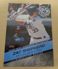 ZAC SHEPHERD - 2018 West Michigan Whitecaps - Sydney Blue Sox - Aussie Baseball
