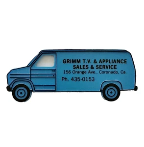 Grimm TV & Appliance Vintage Magnet Plastic Coronado California 1.25x3.75 in - Picture 1 of 2