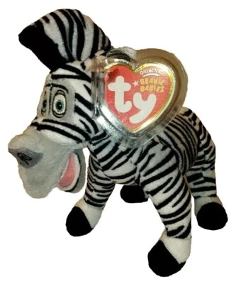 Ty Beanie Baby - MARTY the Zebra (Madagascar Movies) NEW MWMTs Plush Stuffed Toy - Image 1 of 4