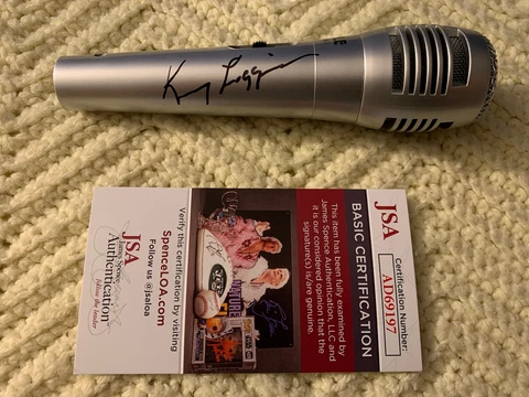 Kenny Loggins Signed Mic Microphone JSA Authentication COA Autographed Cover