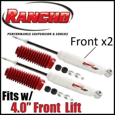 Par de amortiguadores delanteros Rancho para Dodge Ram 1500 2002-2005 4x4 con elevación de 4" Foto 1 de 3