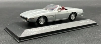 Minichamps 1/43 Maserati Ghibli Spider 1969 Silver 400123331 - Image 1 of 4