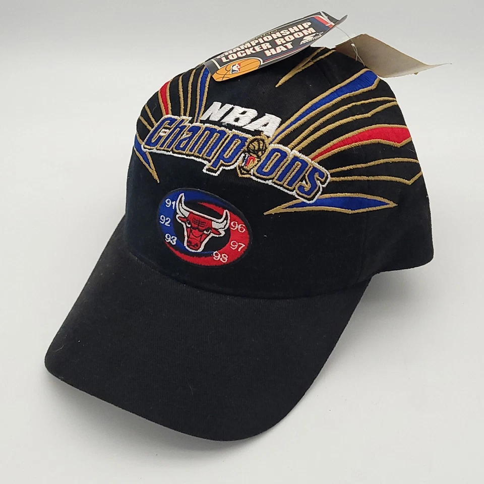1998 Chicago Bulls Champions Hat NBA Finals Starter Locker Room Cap NWT Vtg New - Image 1 of 4