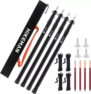 Tarp Poles Adjustable Aluminum Telescoping Tarp Poles, Lightweight Canopy Poles - Picture 1 of 7