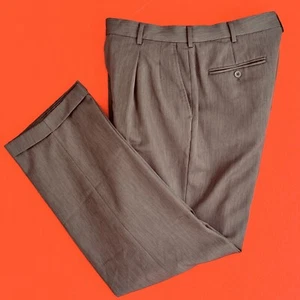 GEOFFREY BEENE ... Pleat & Cuff Dress Pants ... Gray ... Size 36 x 32 - Picture 1 of 12