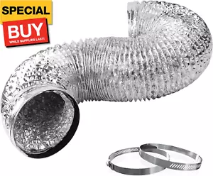 Dryer Vent Hose Flexible PVC Aluminum Foil Ducting Dryer Vent Hose for HVAC Vent - Picture 1 of 7