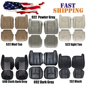Front Leather Seat Cover For 2003 2004 2005 2006 Chevy Tahoe Suburban GMC Yukon - Picture 1 of 75