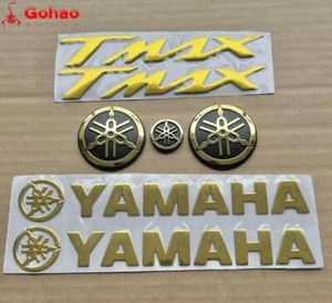 Gold Kits Tmax Decal + 7'' Letter + 3 Forks Badge Emblems Sticker T-MAX PX SX DX - Picture 1 of 4