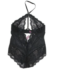 ADORE ME Sexy One Piece Bodysuit Black Lace NWT Pinup Mesh Teddy size L /971 - Picture 1 of 4
