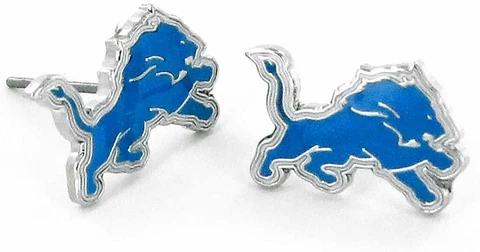 Detroit Lions NFL Team Logo Post Earrings Cover
