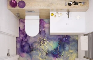 3D Elegant Purple K2397 Floor WallPaper Murals Wallpaper Mural Print Luna 2024 - Picture 1 of 11