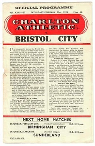 Charlton Athletic v Bristol City - 1958-59 Division Two - Football Programme - Picture 1 of 3
