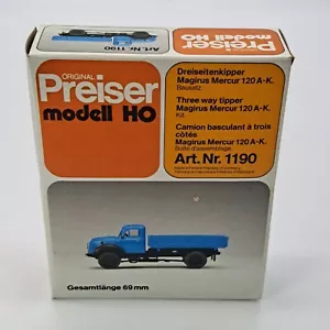 RARE Preiser Three Way Tipper Magirus Mercur 120A-K Blue Truck New! - Picture 1 of 6