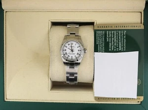 2011 Rolex Ladies Oyster Perpetual 176210 White Roman Dial SS With Papers 26mm - Picture 1 of 11