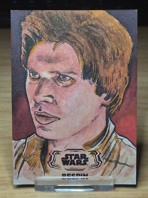 Star Wars Topps Hyperspace 2024 Han Solo Purple Foil Artist Sketch Card 1/1 - Image 1 of 4