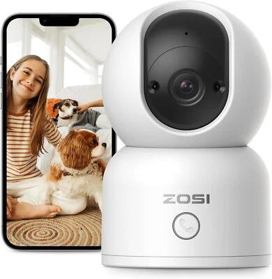 ZOSI 2K Telecamera Interna WiFi 360°, WiFi 2.4G/5G, Funziona con Alexa, C518 - Immagine 1 di 4