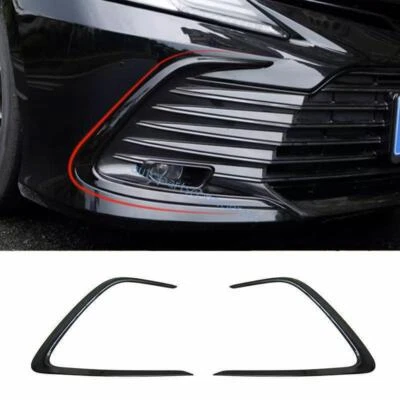 Tira de rejilla de malla lateral para parachoques delantero negro brillante para Toyota Camry LE 21-24 Foto 1 de 4