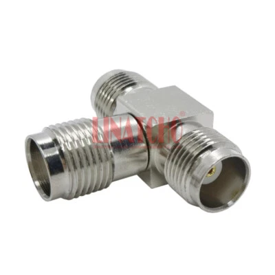50ohm Coax Copper 3 Way Splitter Triple T Type TNC Female Jack Adaptor Connector - Image 1 of 4