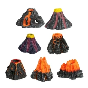 Fish Tanks Volcano Decoration with Air Stone Bubbler Aquariums Volcano Ornaments - Picture 1 of 15