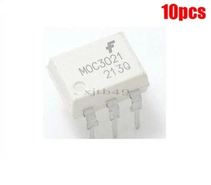 10Pcs MOC3021 DIP-6 3021 DIP6 Optoisolator Transistor Output Fairchild New Ic ea - Picture 1 of 2