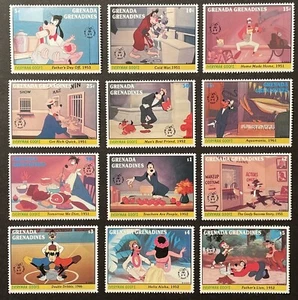 GRENADA GREN GOOFY'S 60TH ANNIV DISNEY STAMPS SET 1992 MNH EVERYMAN GOOFS GOOFY - Picture 1 of 1