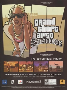 2004 Grand Theft Auto San Andreas - Video Game Promo - Magazine Print Ad Art - Picture 1 of 1