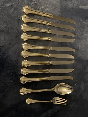 F.B. Roger’s Golden Colored Silverware Pieces - Image 1 of 4