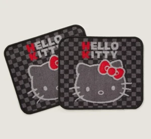 Sanrio Hello Kitty Car Mat For rear 2 Pieces Set Black Sanrio 45×45cm from japan - Picture 1 of 1