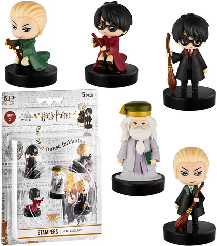 Harry Potter Figurine Ink Stampers 5ct 2" Cake Toppers Draco Malfoy Albus P.M.I Cover