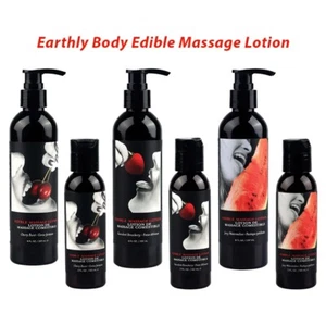 Earthly Body Flavored Edible Massage Lotion Natural Vegan Couples-Choose Flavor - Picture 1 of 13