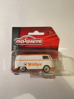 Majorette VW Bus T1 scatola bianco/arancione MÜLLER - Immagine 1 di 4