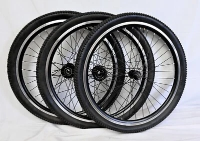 MOONCOOL 20/24/26 /27.5 inch Tricycle Wheels Adult Trike Wheel W/Tire Tube 15mm Axles