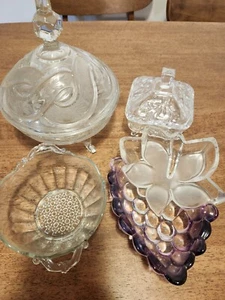 Konvolut Lot 4 antike Kristall/Glas Schalen Schale - Bild 1 von 15