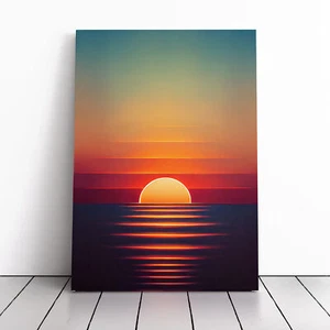 Un tramonto edificante vista astratta stampa tela arte da parete incorniciata immagine grande - Foto 1 di 4