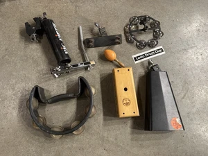 LP Cowbell Clamp Tambourine WOOD Block Stick holder ETC DRUM ACTION PACK #YB3 - Picture 1 of 12