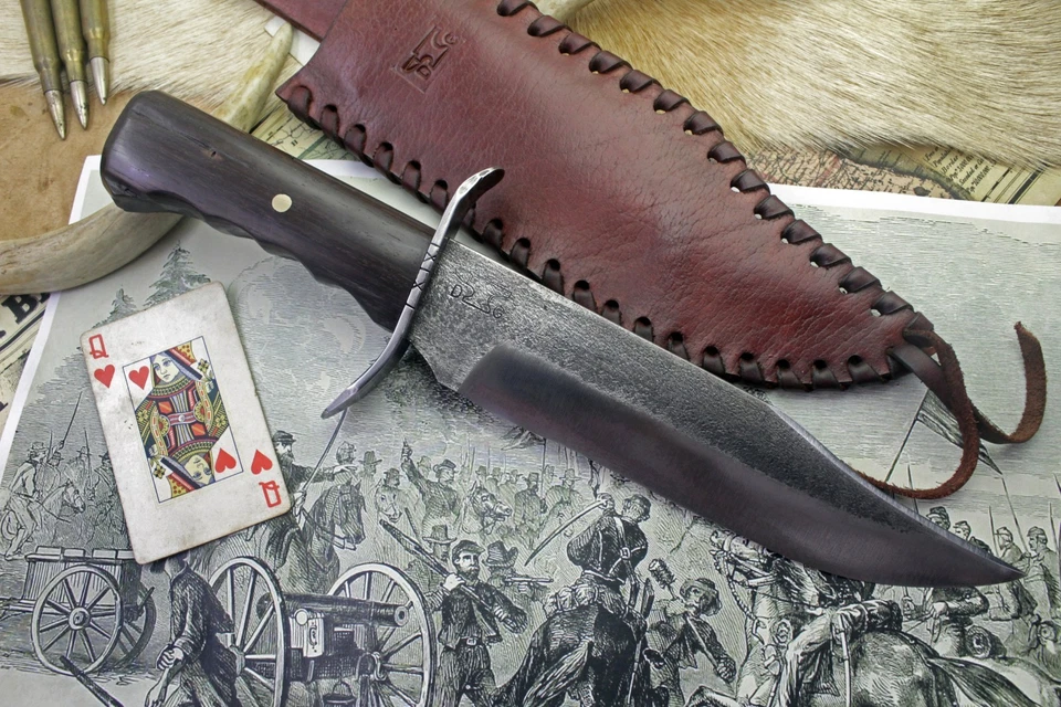 BOWIE KNIFE – RUSTIC WESTERN FRONTIER MOUNTAIN MAN COWBOY GAUCHO STYLE EDC - Image 1 of 4