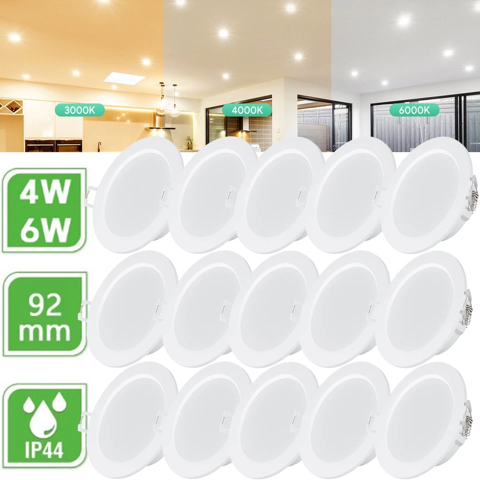 LED Spots Einbaustrahler 230V ultraslim Deckenspot Flach Panel Einbau leuchten - Bild 1 von 4