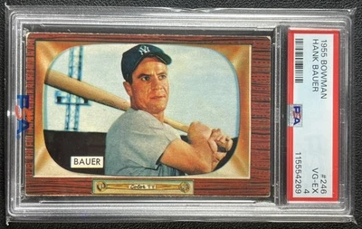 Hank Bauer PSA 4 1955 BOWMAN BÉISBOL #246 YANKEES 4269 Foto 1 de 2
