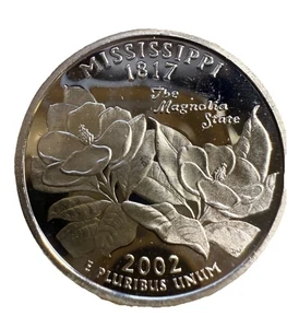 2002 S (Silver) Washington Quarter Proof (Mississippi) - BU Condition -K10154 - Picture 1 of 2