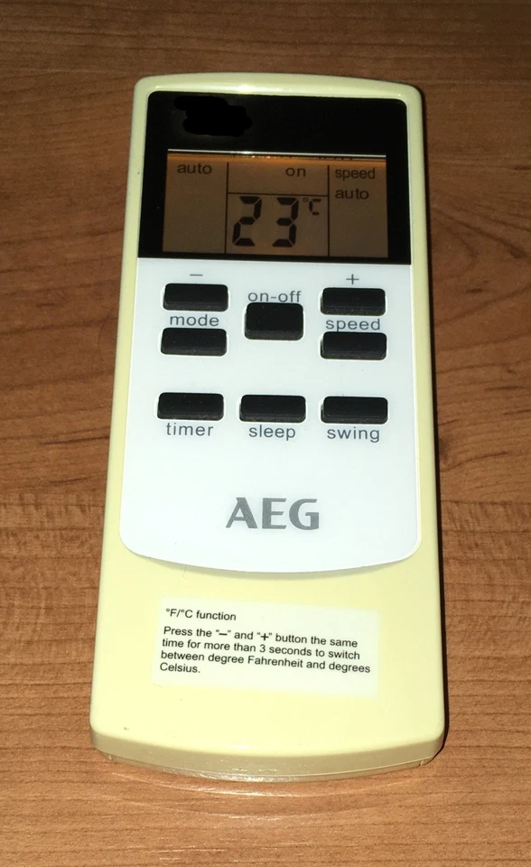 Mando a distancia original para aire acondicionado móvil de AEG, EXCELENTE ESTADO Foto 1 de 3