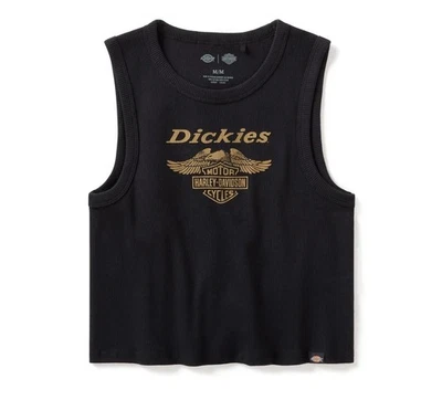 Harley-Davidson Feminino Dickies x H-D Racerback Cropped Eagle Tank NOVO com TAGS - Imagem 1 de 4
