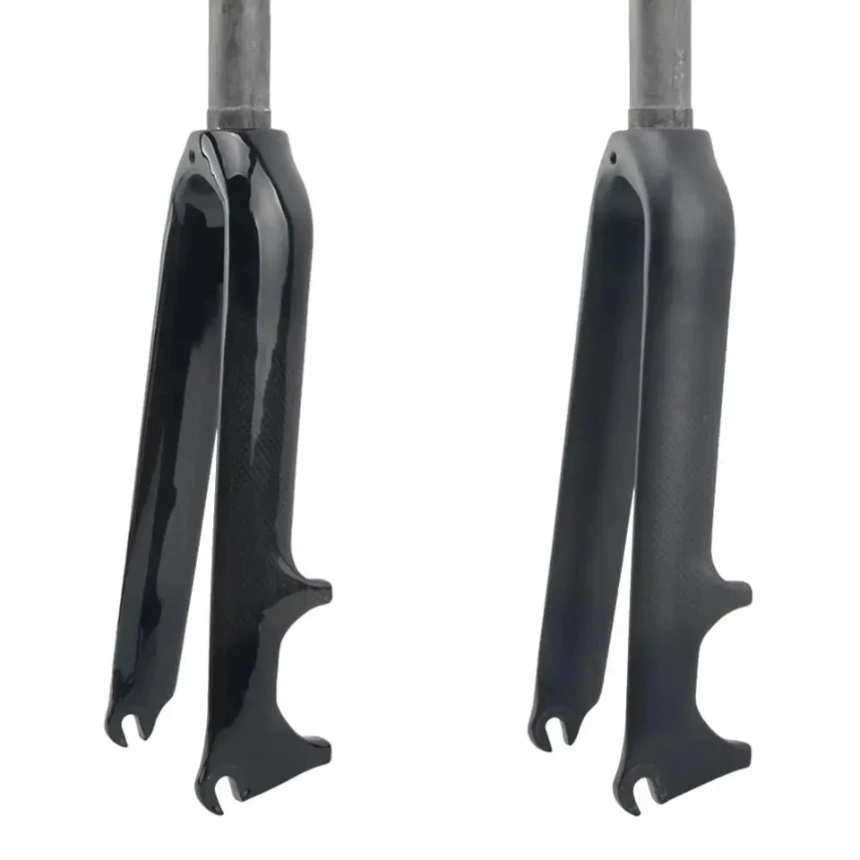 Carbon Fibre Kids BMX Road MTB Bike Front Forks 14 16 18 20 22 inch Disc Brake - Image 1 of 4