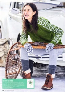 ~ Pull-Out Knitting Pattern For Lady's Round Neck Intarsia Sleeve Sweater ~ - Picture 1 of 2