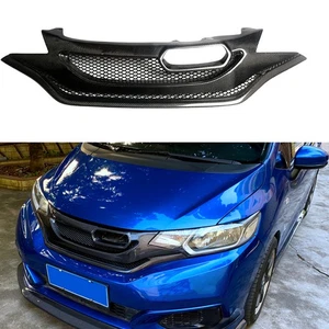 Kit de rejilla de malla de parachoques delantero de fibra de carbono para Honda Fit GK5 2018-2020 1 PIEZA - Imagen 1 de 9