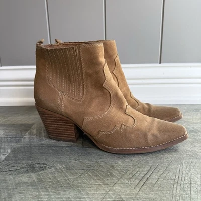 Sam Edelman Winona Gamuza Western Punta Botín Marrón Avellana Talla 9 Foto 1 de 4