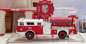 Code 3 1/64 Scale Yonkers NY Mack CF Pumper 306 Fire Truck #12371 No Box (FD-93 - Picture 1 of 10