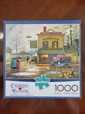 Charles Wysocki "Dampy Donuts On A Dreary Day" Puzzle - Complete - Image 1 of 3