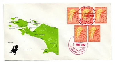 Netherlands New Guinea cover map New Guinea postmark KOKAS - A014 - Image 1 of 2