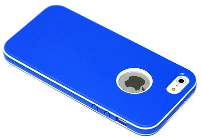 Blue Ultra Thin Soft Rubber Matte PC Bumper Case Cover for iPhone 5 5S SE - Image 1 of 4